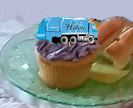 cupcake with truck