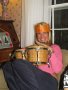 arabella loves to play the bongos