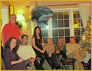 Family with shark