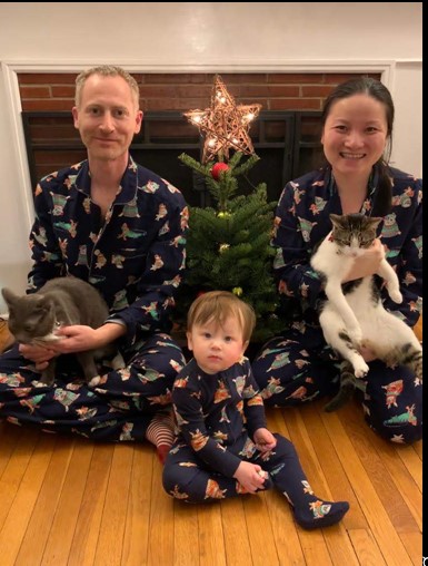 Jacob, Gloria, Hudson, and cats