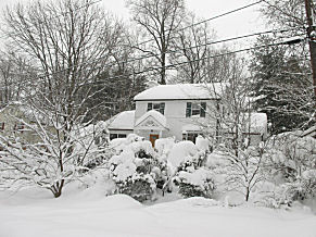Our house, deep in snow