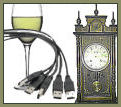 Clock, wine