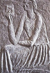 Bas Relief of Woman Reading