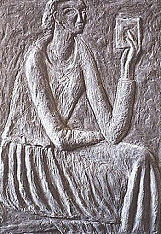 Bas Relief of Woman Reading