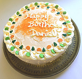Orange birthday cake