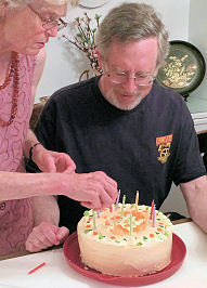 birthday cake w candles