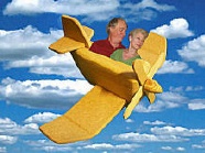 Hope and Lawrence in airplane