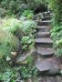 stone steps with water fall