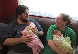 Tim and Celia and Twins