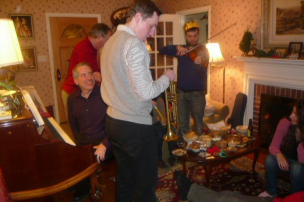 35. Nicholas tries the old trumpet