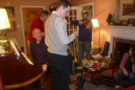 35. Nicholas tries the old trumpet