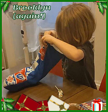 Dino and his stocking