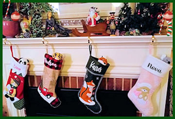stockings on fireplace