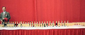 Lots of filled champagne glasses