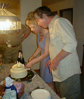 Cutting the cake