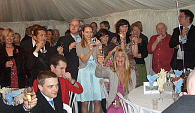 Crowd Drinking toast