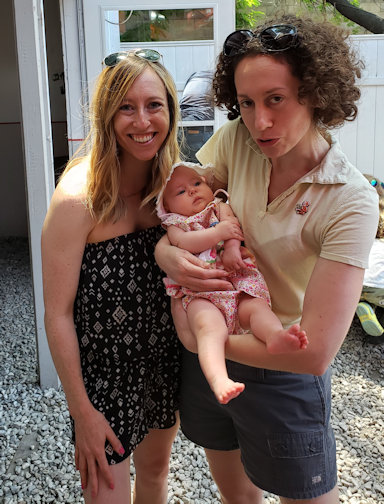 Tessa, Aurora, and Joy at the lobster shack