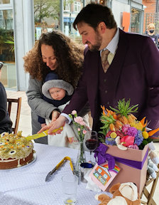 Cutting the cake