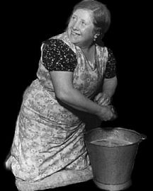 charlady with bucket