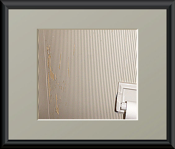 bathroom wallpaper destroyed by that damn cat