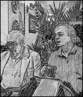 drawing of Lawrence and his dad