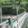 Hope and Arabella on the bridge